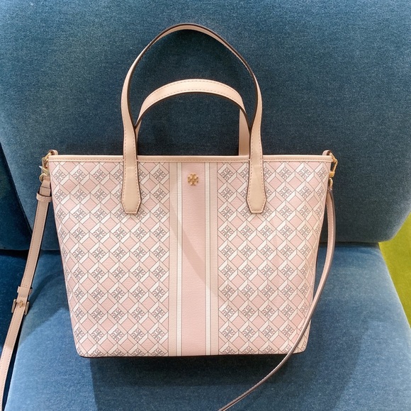 Tory Burch Handbags - Tory Burch Geo Logo mini Top Zip Tote